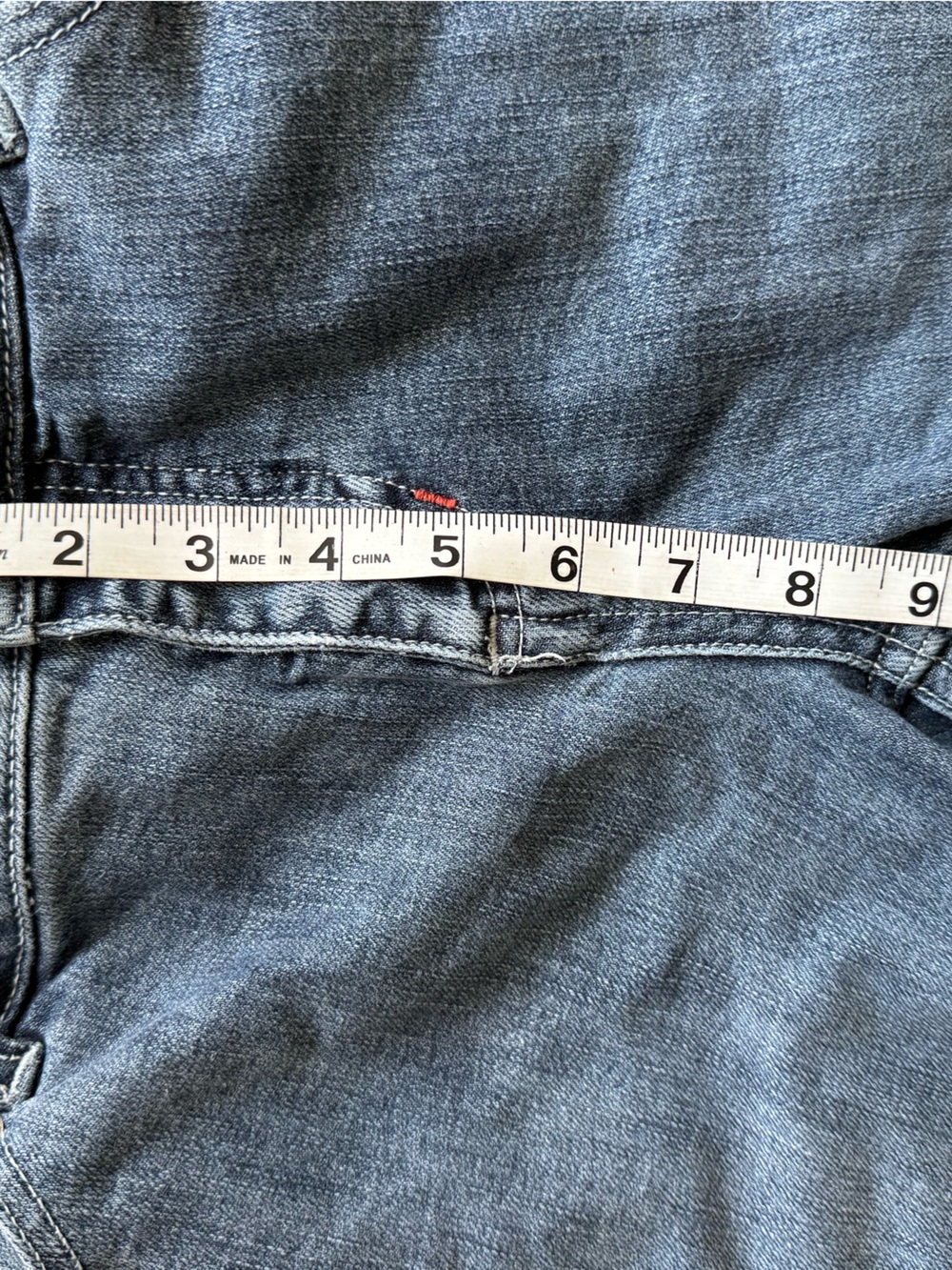 Harley-Davidson Vintage Cut Off Denim Shorts Blue Size 10 Mid Rise Logo Pockets - Picture 7 of 9